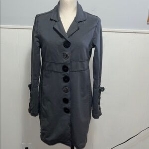 Neon Buddha Women's Gray Button-Up Coat size small